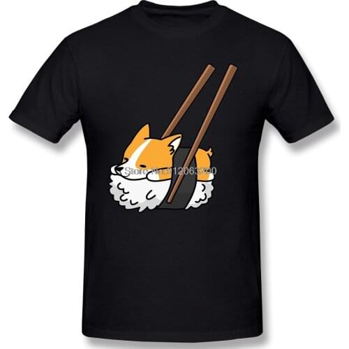 Sushi Corgi Kwaii Dog Humor Foods New Arrival TShirt Corgi Sushi Funny Dog Nice Gift Oversize Shirt For Men T-Shirt