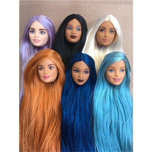 Limited Collection Doll Head Princess Doll Toy Head Girl DIY Dressing Rooted Hair Toys Makeup Girl Christmas Birthday Gift