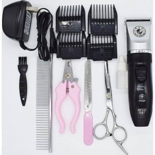 Professional Electric dog Hair Trimmer Rechargeable pet clipper Grooming Cat Animals Shaver Powerful Hair Cutting Machine Black