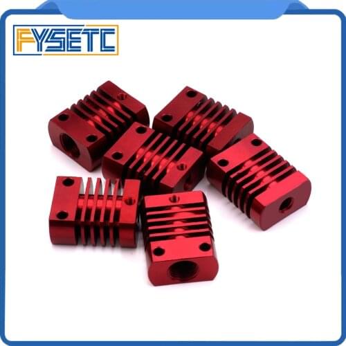 1pc New Red MK10 V6 Heat Sink Radiator Fit 22mm Cooling Fan Aluminum Fins With Size 27x22x12mm Hot For 3D Printer Parts