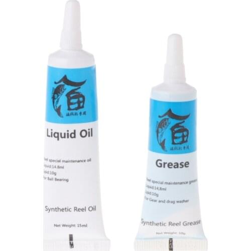 1Set Fishing Reel Lubrication Oil&Grease Lubricating Bearing Maintainence Supply