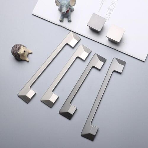 Modern Simple Light Luxury Handle Wardrobe Cabinet Door Handle Nordic American Drawer Single Hole Long Handle Sand Black Sand