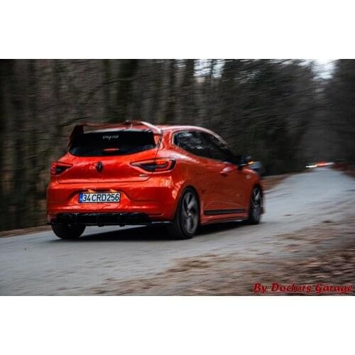 Renault Clio 5 Spoiler 2019 2020 Spoilers Fiber Rear Wing Top Car-styling Auto Car Styling Cup Accessory Ornament Black Blue