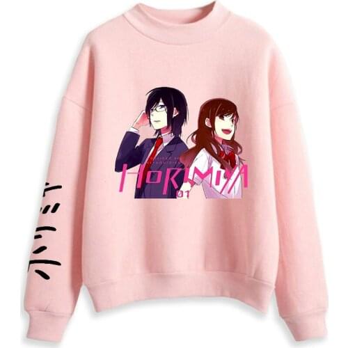 Manga horimiya Streetwear Fashion Turtleneck Sweatshirt Casual High Quality New Arrival Pullovers