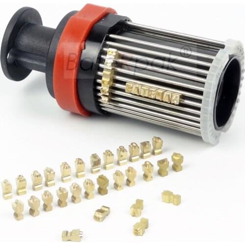 BateRpak MY-380 Coding Machine Brass Letters,Character holder,DK1100 Letters carriage, 10.5PT 3X3.5X6.8MM