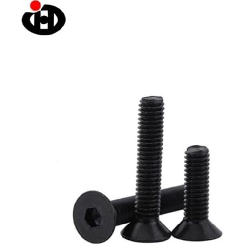 JINGHONG 50PCS GR 10.9 Hexagon Socket Head Screw Flat Head DIN 7991 M6*8-45