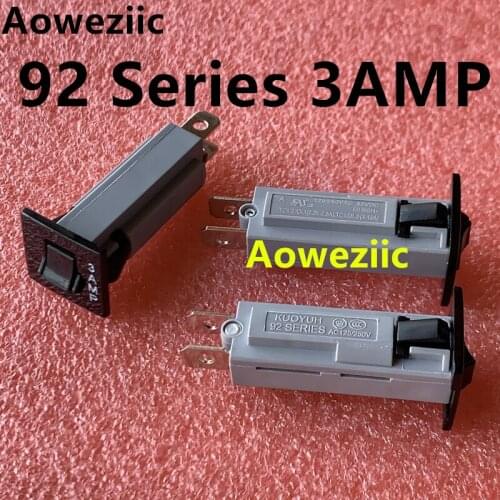 2Pcs 92 Series 3A Circuit Breaker Overload Switch Over Current Protector KUOYUH 125/250VAC 32VDC Short Circuit Leakage Switch
