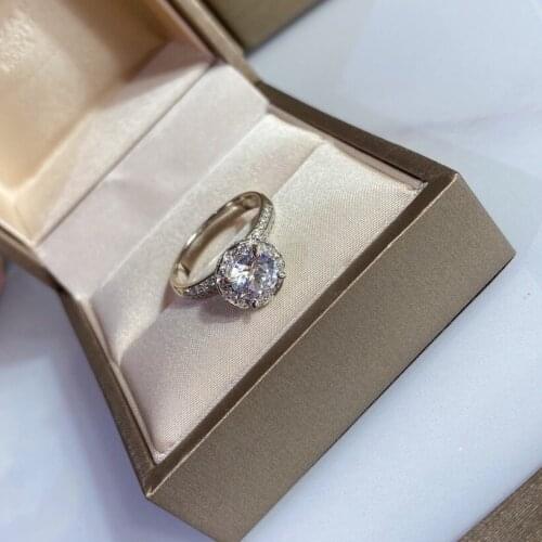 High Quality 925 Sterling Silver Ring Trendy Jewelry For Women Cubic Zirconia Charm Bridal Wedding Engagement Free Shipping