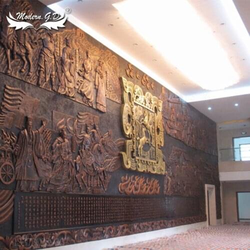 Factory price High Quality metal wrought copper Wall Relief Sculpture