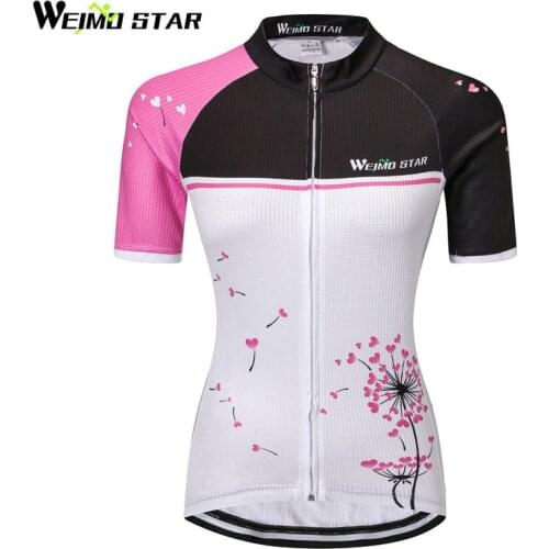 Weimostar Bike Team Women Cycling Jersey Breathable Cycling Clothing Summer Short Sleeve mtb Bike Jersey Bicycle Shirt Ciclismo