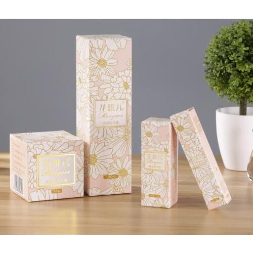 1000pcs custom logo size Paper Box Lipstick Perfume Essential Oil Bottle Wrapping Wedding Gift Packaging Cosmetic Packing Boxes