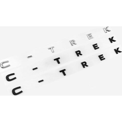 3D New Font Letters Emblem for C-TREK Car Styling Refitting Middle Trunk Logo CTREK Badge Sticker Chrome Matte Glossy Black