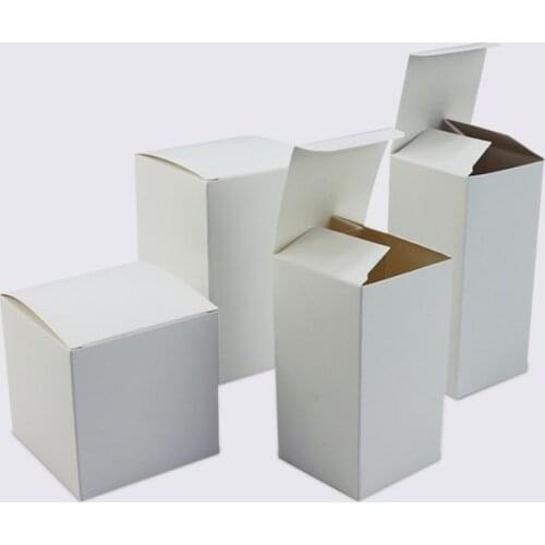 50 pcs paper box White Wedding Favor Candy Box Black Brown Carton Kraft Paper Box Caixa Gift Packing Box Party Supplies