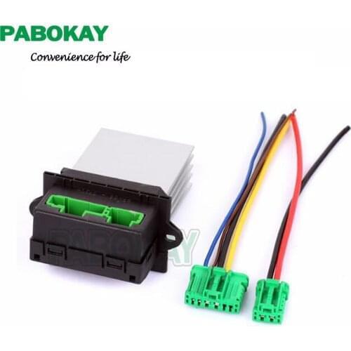 For Citroen C5 C3 C2 heat blower Resistor+Connector/Wire 6441 L2 6441L2 7701207718 7701048390 0916202 0917001 60936695 509355