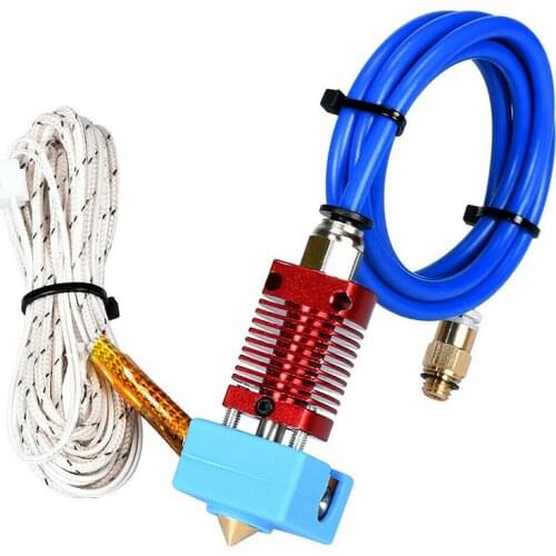 For CR-10/CR10S 3D Printer 1.75mm J-head Hotend Extruder Kit Aluminum Heat Block with Heater Thermistor/0.4mm Nozzle