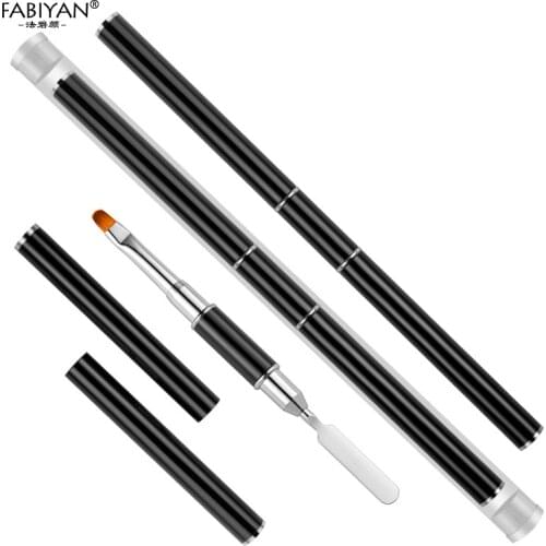 Dual Ended Nail Art Brush Spatula Stick Pen UV Gel Extension Builder Flower Painting Pen Manicure Tool