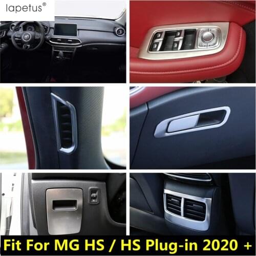 Main Driving Storage Box / Air Conditioning AC Vent Outlet Cover Trim Stainless Steel Accessories For MG HS / Plug-in 2020 2021