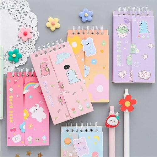 80 Sheets Colorful Bear Pattern Mini Notebook Kawaii Daily List Message Paper Time Management Planner Cute Notebook