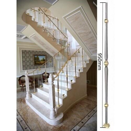 Freeshipping 950mm Column Customade Floor Mount Newel Handrail Armrest Post Pillar Pole for Staircase