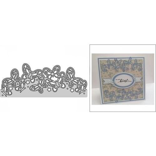 New Butterfly Kiss Edge Border Craft Embossing Mold 2021 Metal Cutting Dies for DIY Decorative Scrapbooking Album Card Making