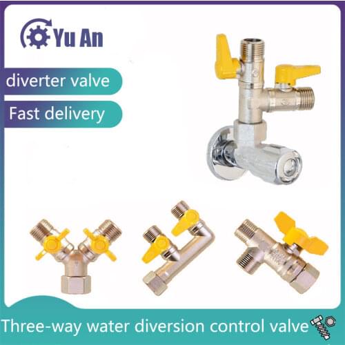 Water Diverting Valve Tee, One In, Two Out, Car Wash Water Pipe Washer