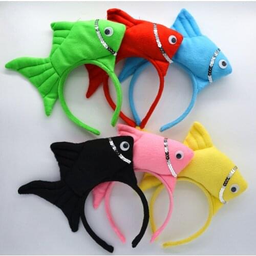 Animal Ocean Sea Fish Headband Kids Adults Boy Girl Cosplay Headwear Birthday Party Hair Accessories Halloween Christmas