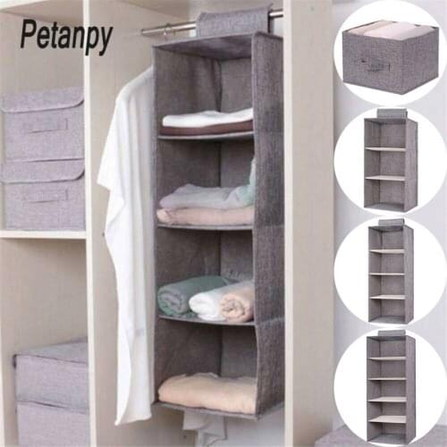 Cotton Closet Wardrobe Cabinet Organizer Hanging Pocket Drawer Clothes Storage Clothing Home Organization Accessories Supplies