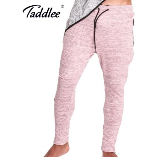 Taddlee Brand Long Pants Sweetpants Jogger Mens Ankle Trousers Skinny Bottoms Active Cotton
