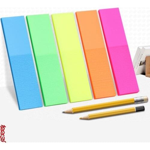100 sheets Fluorescent paper Self Adhesive Memo Pad Sticky Notes it Marker Memo Sticker Family and office use School Supplies