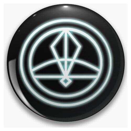 Ice Glyph Glowing Blue Soft Button Pin Funny Fashion Hat Badge Cute Women Cartoon Metal Brooch Lapel Pin Lover Jewelry Creative