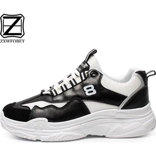 ZXWFOBEY 2019 Man Breathable Mesh Casual Shoes Vulcanize Female Fashion Sneakers Lace Up Soft High Leisure Antiskid Footwears