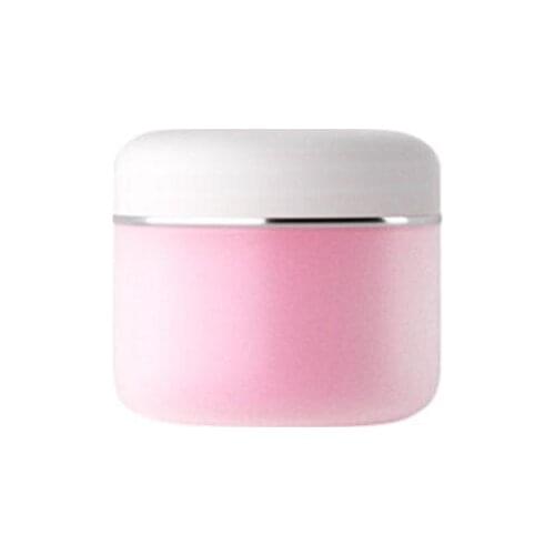 1pc Pink Refillable Bottles Plastic Empty Makeup Jar With White Lid For Face Cream Lotion Cosmetic Container Travel Kit 2 Colors