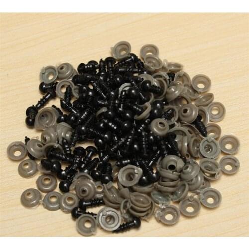 100PCS 14MM Black Plastic Crafts Safety Eyes Teddy Bear Soft Toy Animal Doll Eyes DIY Crafts Toy Dinosaur Animal Eye Accessories