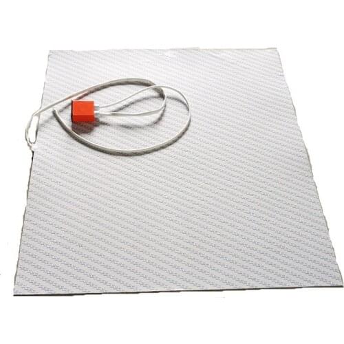 120V 3000W 1000*1000*1.5mm Silicone Heater for machine adhesive 1 side digital thermostat on wire 2000mm lead out from 1 side