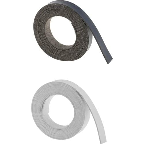 2pcs 2 Meters 15mm DIY Leather Crafts Straps Strips White/Royal Blue