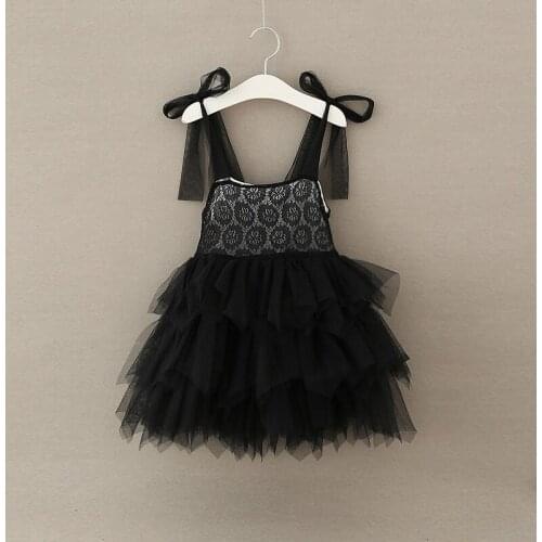 2017 Orignal Black Puffy Girls Dress Shoulderless Baby Girls Party Dresses Wedding New Year Birthday Wholesale Clothes Wholesale