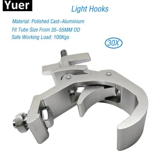 30pcs/lot Professional Clamp Hook For Stage Light Aluminium Disco DJ Lingt Hook Quick Coupler Truss Clamp Aluminum Allay Clamp