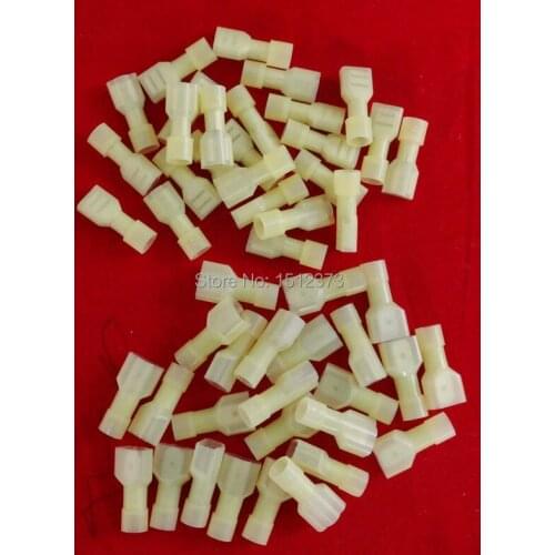 50piece/bag Double Crimp Nylon Full-insulating Female terminl 25PCS+Male 25pcs 12-10AWG(4-6square meter)