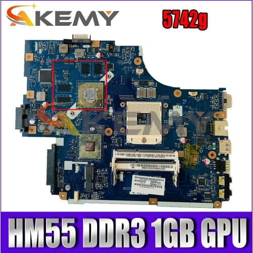 AKEMY MBBJY02001 MB.BJY02.001 LA-5891P LA-5893P LA-5894P For Acer aspire 5742g Laptop Motherboard NEW71 HM55 DDR3 1GB GPU