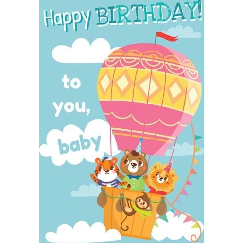 Baby happy birthday photo backgrounds vinyl children animation photography backdrops for photo studio props fotografia lv-1247