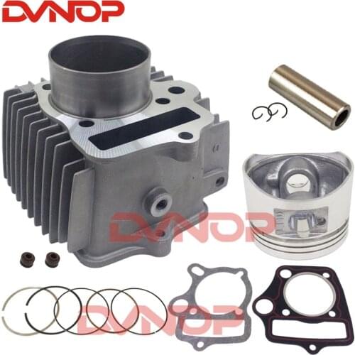 52.4mm Cylinder Head Assembly with Gaskets Pistons Set for 110cc Engines ATV Quad Dirt Bike Go Kart