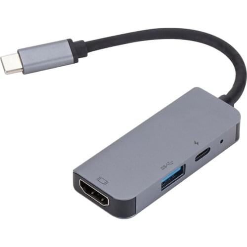 USB-C HUB 3 in1 Type-C to hdmi cable 3.0 PD charging Thunderbolt 3 Adapter for MacBook Huawei Mate 20 P20 Pro USB-C HDMI