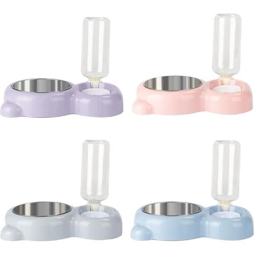 Pet Food Container&Water Fountain Dispenser Durable Bowls for Puppy/Kitten Multicolor Optional Non-toxic Bowl