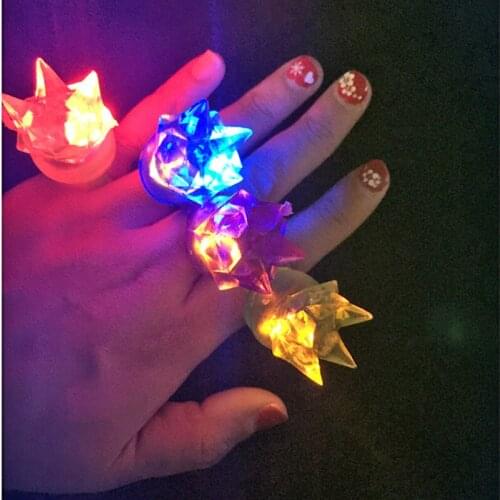 Costume Leds Led Dance Crown Finger Ring Free Shipping Novelty Flashing Light Up Toys For Kids Birthday Wedding Party Event