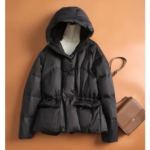 Japanese style quality white duck down jacket women new style coat women autumn and winter black down jacket women
