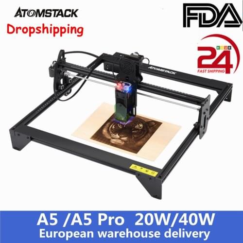 ATOMSTACK A5 20W Laser Engraver CNC Quick Assembly 410*400mm Carving Area Full-metal Structure Fixed-focus Laser Eye Protection