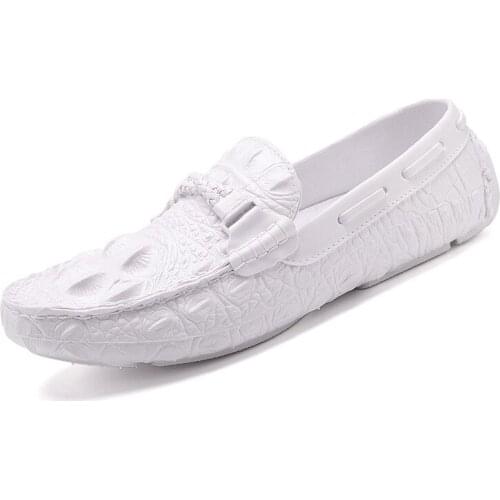 2021 Early Autumn New Fashion European Style Leather Casual Shoes for Man Breathable Slip-on Flat Loafers with Platform