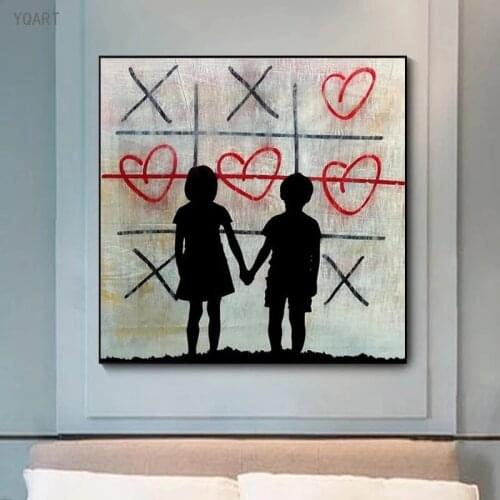 Banksy Street Artwork Canvas Painting Graffiti LOVE Posters and Prints Wall Art Picture for Modern Living Room Home Cuadros