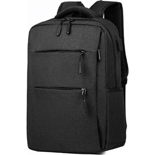 Backpack laptop for business men and women 15.6 inch with usb port charging waterproof Trolley case strap mens bag Double zippe