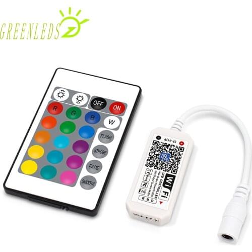 LED RGB Mini IR 24 Keys WIFI Music Controller JM-MWIR-RGB DC5-28V 12A WIFI Controller